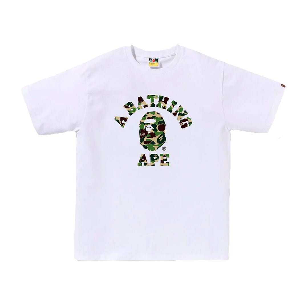 BAPE ABC Camo College Tee White/Green | SS24 Graphic Tee