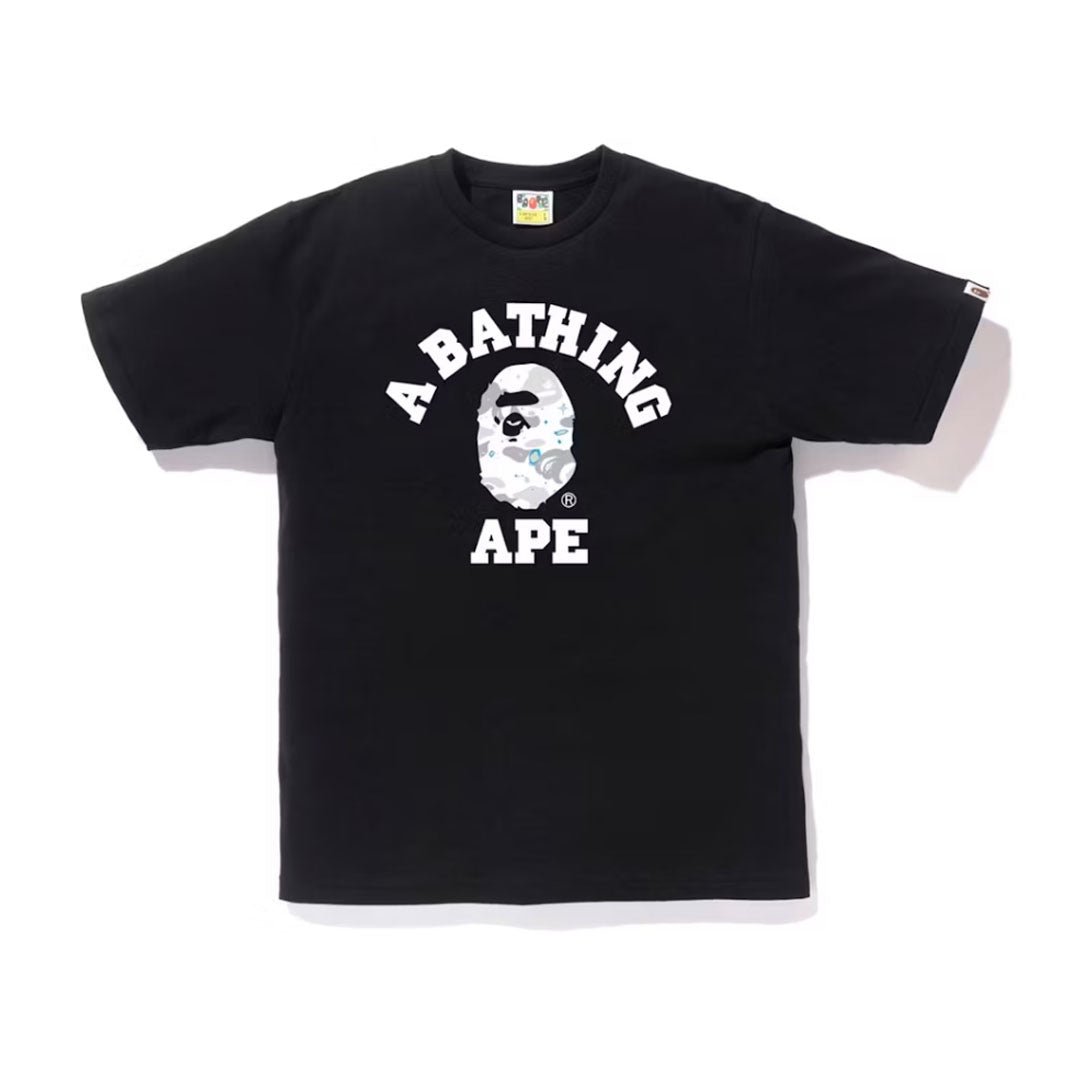 BAPE Space Camo College Tee Black | SS24 Graphic Tee