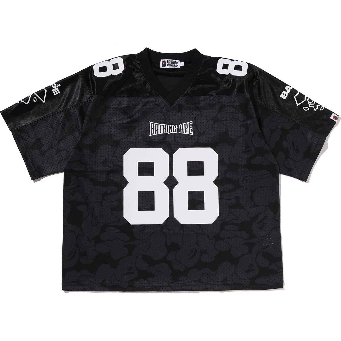 SOLID CAMO MULTI LOGO RELAXED FIT FOOTBALL JERSEY TEE MENS