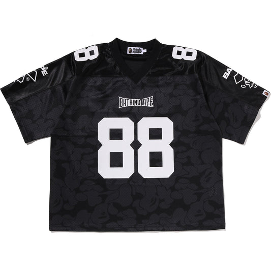 SOLID CAMO MULTI LOGO RELAXED FIT FOOTBALL JERSEY TEE MENS