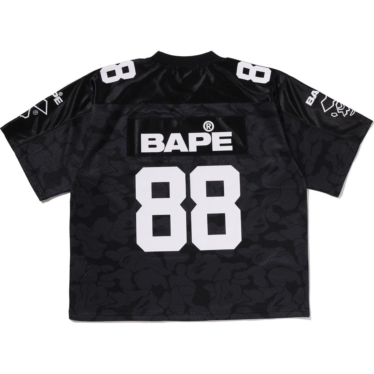 SOLID CAMO MULTI LOGO RELAXED FIT FOOTBALL JERSEY TEE MENS