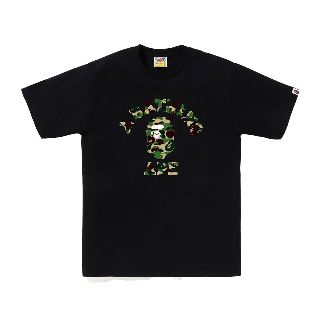 BAPE ABC Camo College Tee Black | SS24 Graphic Tee