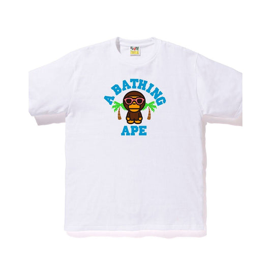 BAPE Baby Milo Summer College White Tee