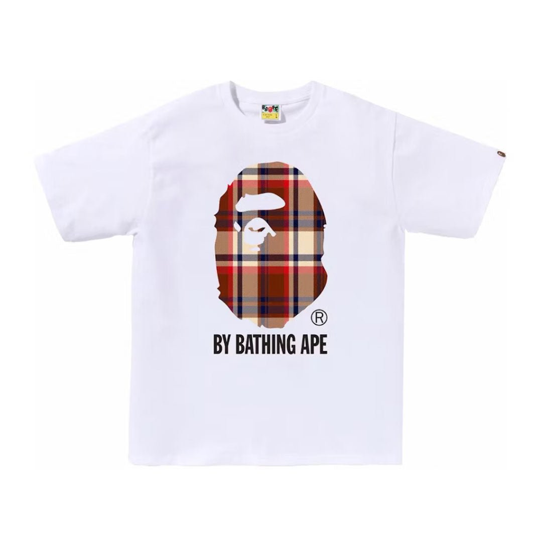 BAPE Check By Bathing Ape Tee White/Red/Navy | SS24 Graphic Tee