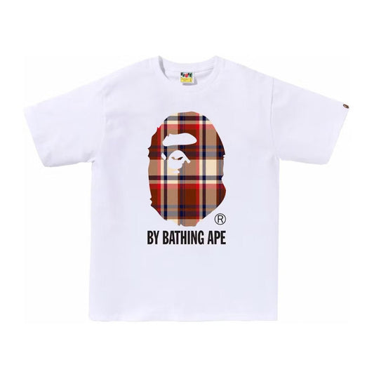 BAPE Check By Bathing Ape Tee White/Red/Navy | SS24 Graphic Tee