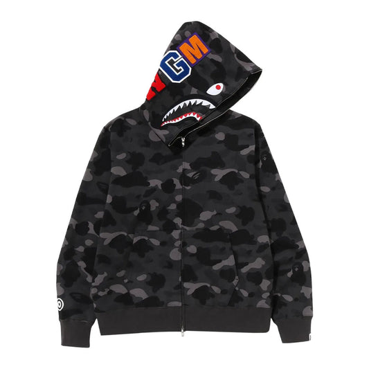 BAPE Color Camo Shark Full Zip Hoodie Grey/Black | SS23 Shark Hoodie