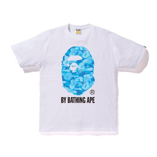 BAPE Fire Camo By Bathing Ape Tee White/Blue | SS24 Graphic Tee