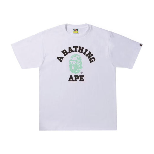 BAPE Text Code Camo College Tee White/Mint | SS24 Graphic Tee